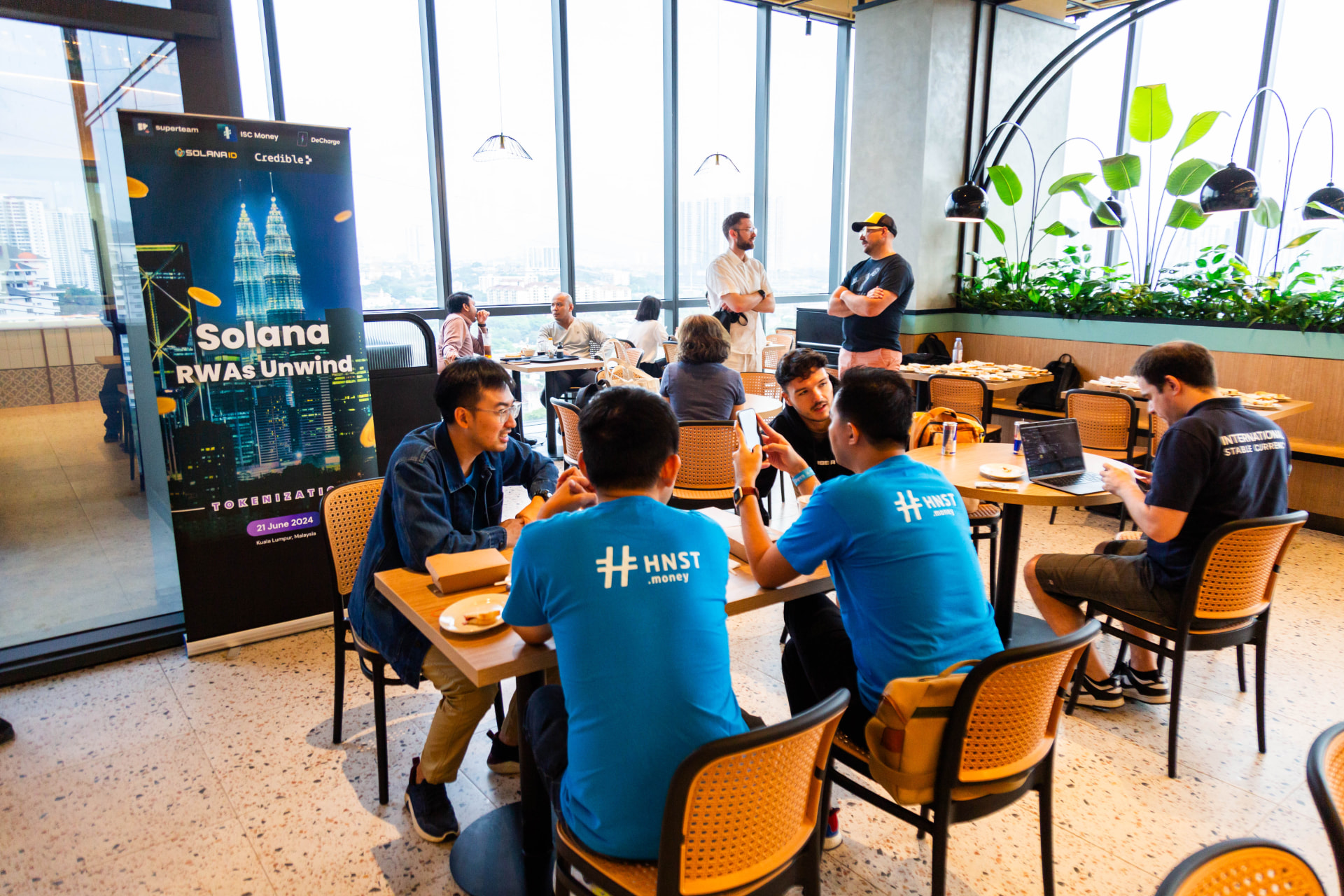 Builders networking at Solana RWAs Unwind in Kuala Lumpur